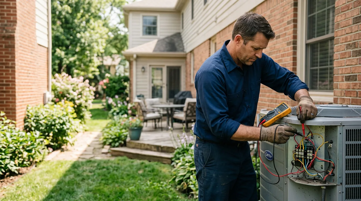 HVAC technician working near East Windsor, CT